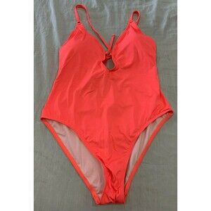 NWT EMERALD BAY WOMENS ONE PIECE PLUNGING SWIMSUIT SIZE 14